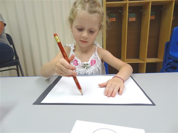 Female child in early childhood screening Female child in early childhood screening